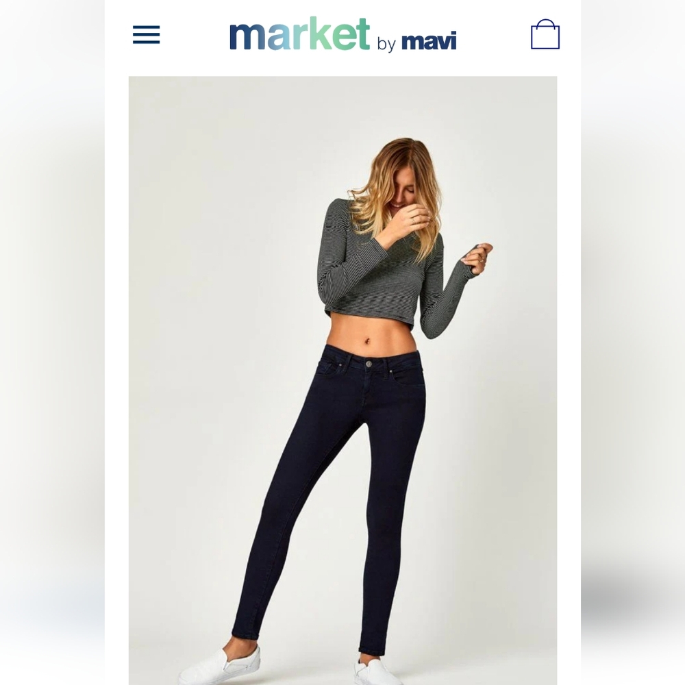 Mavi Alexa Skinny In Dark Shanti   Jeans, Size 27.